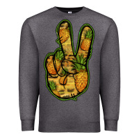 Charcoal Heather Pineapple Peace Sign Premium Sweatshirt - Jasminsmagicworld