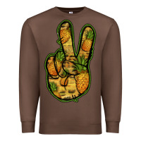 Chestnut Pineapple Peace Sign Premium Sweatshirt - Jasminsmagicworld