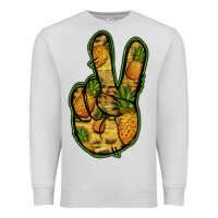 Dove Grey Pineapple Peace Sign Premium Sweatshirt - Jasminsmagicworld
