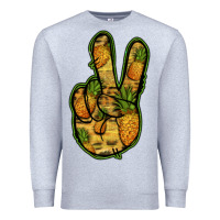 Heather Grey Pineapple Peace Sign Premium Sweatshirt - Jasminsmagicworld