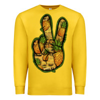 Lemon Pineapple Peace Sign Premium Sweatshirt - Jasminsmagicworld