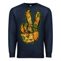 Navy Pineapple Peace Sign Premium Sweatshirt - Jasminsmagicworld