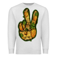 Oatmeal Heather Pineapple Peace Sign Premium Sweatshirt - Jasminsmagicworld