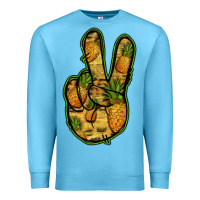 Ocean Blue Pineapple Peace Sign Premium Sweatshirt - Jasminsmagicworld