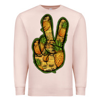 Pale Pink Pineapple Peace Sign Premium Sweatshirt - Jasminsmagicworld