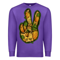 Purple Pineapple Peace Sign Premium Sweatshirt - Jasminsmagicworld
