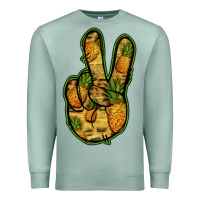 Seafoam Pineapple Peace Sign Premium Sweatshirt - Jasminsmagicworld