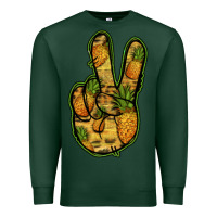 Sports Green Pineapple Peace Sign Premium Sweatshirt - Jasminsmagicworld