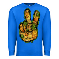 True Royal Pineapple Peace Sign Premium Sweatshirt - Jasminsmagicworld