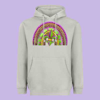Mardi Gras Rainbow Heavyweight Hoodie Designed By Jasminsmagicworld
