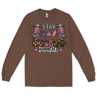 Chestnut star spangled hammered Long Sleeve Tee - CowhideDigitalArt