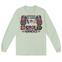 Matcha star spangled hammered Long Sleeve Tee - CowhideDigitalArt