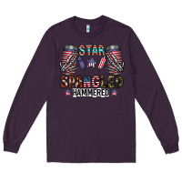 Plum star spangled hammered Long Sleeve Tee - CowhideDigitalArt