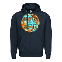 Navy pumpkin spice and everythink nice earrings Zipper Hoodie - BundleAndBundleShop