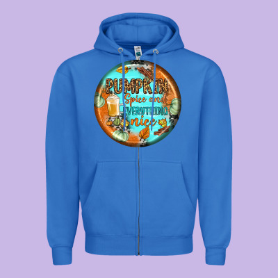 Pumpkin Spice And Everythink Nice Earrings Zipper Hoodie Designed By Bundleandbundleshop