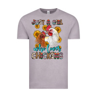 Vintage Zinc just a girl who loves chickens Vintage Tee - Zillion Design Studio