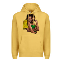 Antique Gold black couple Premium Hoodie - NancyCooperArtShop