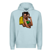 Blue Mist black couple Premium Hoodie - NancyCooperArtShop