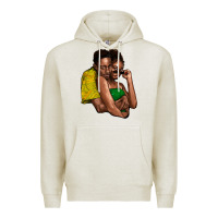 Oatmeal Heather black couple Premium Hoodie - NancyCooperArtShop