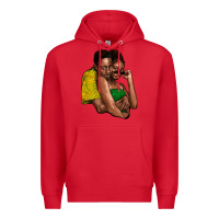 Red black couple Premium Hoodie - NancyCooperArtShop
