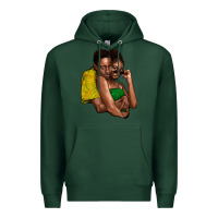 Sports Green black couple Premium Hoodie - NancyCooperArtShop