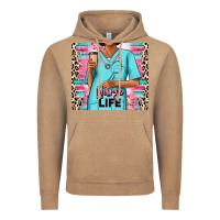 Vintage Coffee nurse life afro woman Vintage Hoodie - RanaPortraitStore