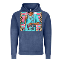 Vintage Denim nurse life afro woman Vintage Hoodie - RanaPortraitStore