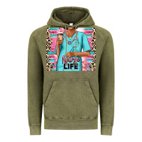 Vintage Olive nurse life afro woman Vintage Hoodie - RanaPortraitStore