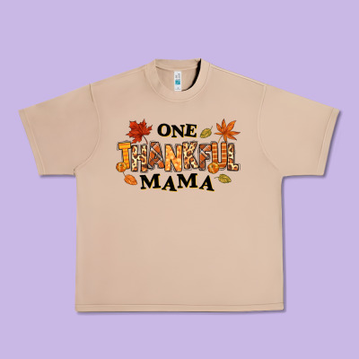 One Thankful Mama Urban Heavy Tee Designed By Texasbilliewilder