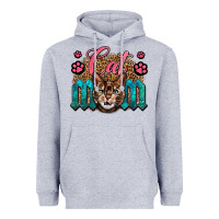 Heather Grey Western Cat Mom Heavyweight Hoodie - LillyAllenDesigns
