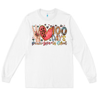 White peace love 100 days of school Long Sleeve Tee - RacoonDesign
