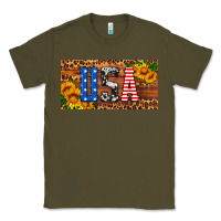 Army Green usa sunflowers license plate Classic Tee - HRA Design Shop