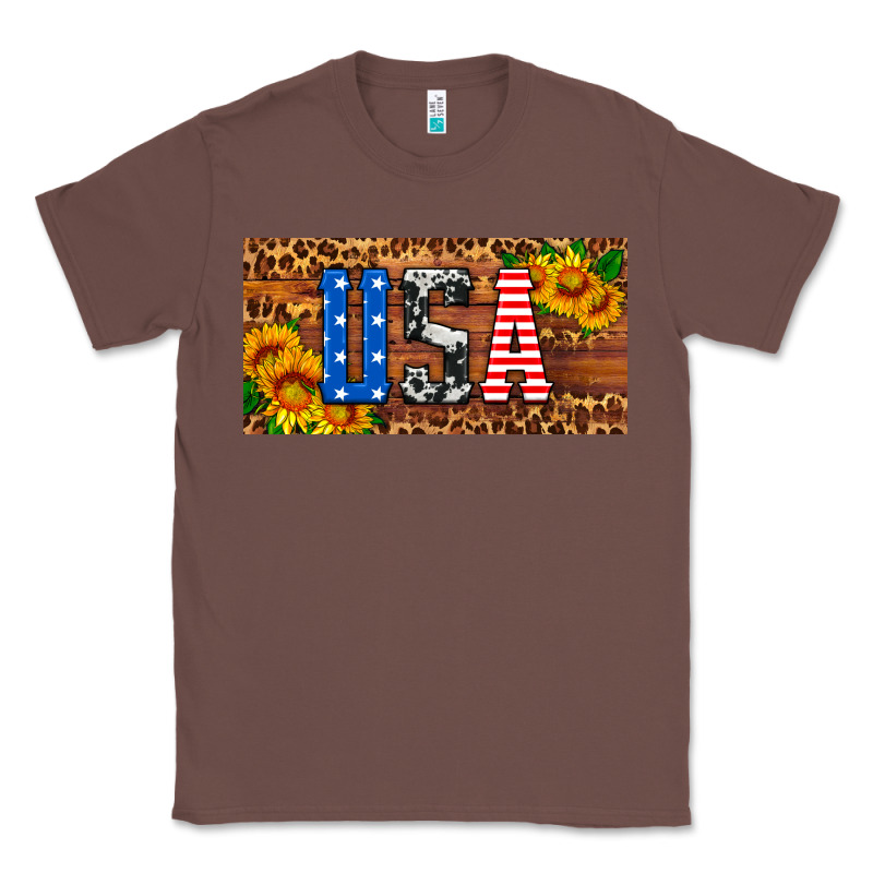 Usa Sunflowers License Plate Classic Tee by HRA Design Shop | Teevron