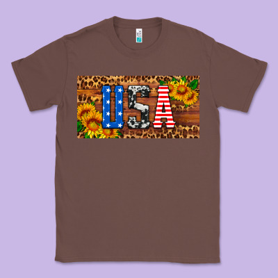Usa Sunflowers License Plate Classic Tee Designed By Hra Design Shop