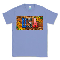 Colony Blue usa sunflowers license plate Classic Tee - HRA Design Shop