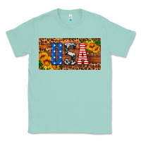 Seafoam usa sunflowers license plate Classic Tee - HRA Design Shop