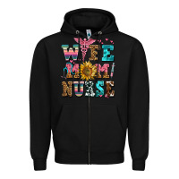 Black wife mom nurse Zipper Hoodie - AdoDesignShop