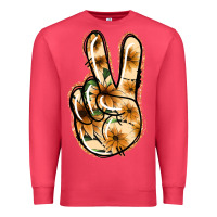 Cardinal Floral Gold Peace Sign Premium Sweatshirt - Jasminsmagicworld