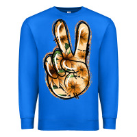 True Royal Floral Gold Peace Sign Premium Sweatshirt - Jasminsmagicworld