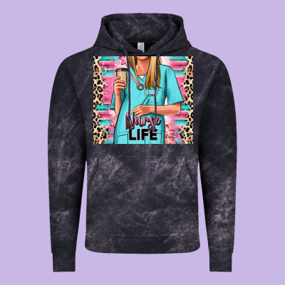 Nurse Life Blonde Woman Vintage Hoodie Designed By Ranaportraitstore