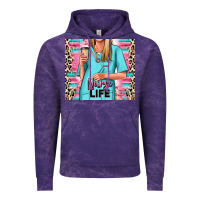 Cloud Purple nurse life blonde woman Vintage Hoodie - RanaPortraitStore