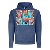 Vintage Denim nurse life blonde woman Vintage Hoodie - RanaPortraitStore