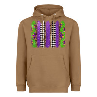 Toasted Coconut mardi gras brushstrokes Heavyweight Hoodie - Jasminsmagicworld
