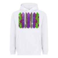 White mardi gras brushstrokes Heavyweight Hoodie - Jasminsmagicworld