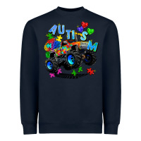 Navy monster truck autism Heavyweight Sweatshirt - Zillion Design Studio