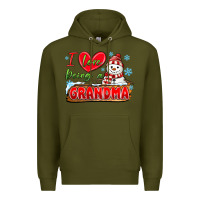 Army Green i love being a grandma Premium Hoodie - MaliasSmallBusiness