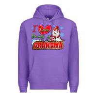 Purple i love being a grandma Premium Hoodie - MaliasSmallBusiness