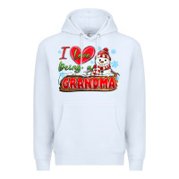 White i love being a grandma Premium Hoodie - MaliasSmallBusiness