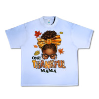 Grape Ice one thankful mama afro messy bun Urban Heavy Tee - texasbilliewilder