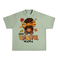 Oil Green one thankful mama afro messy bun Urban Heavy Tee - texasbilliewilder
